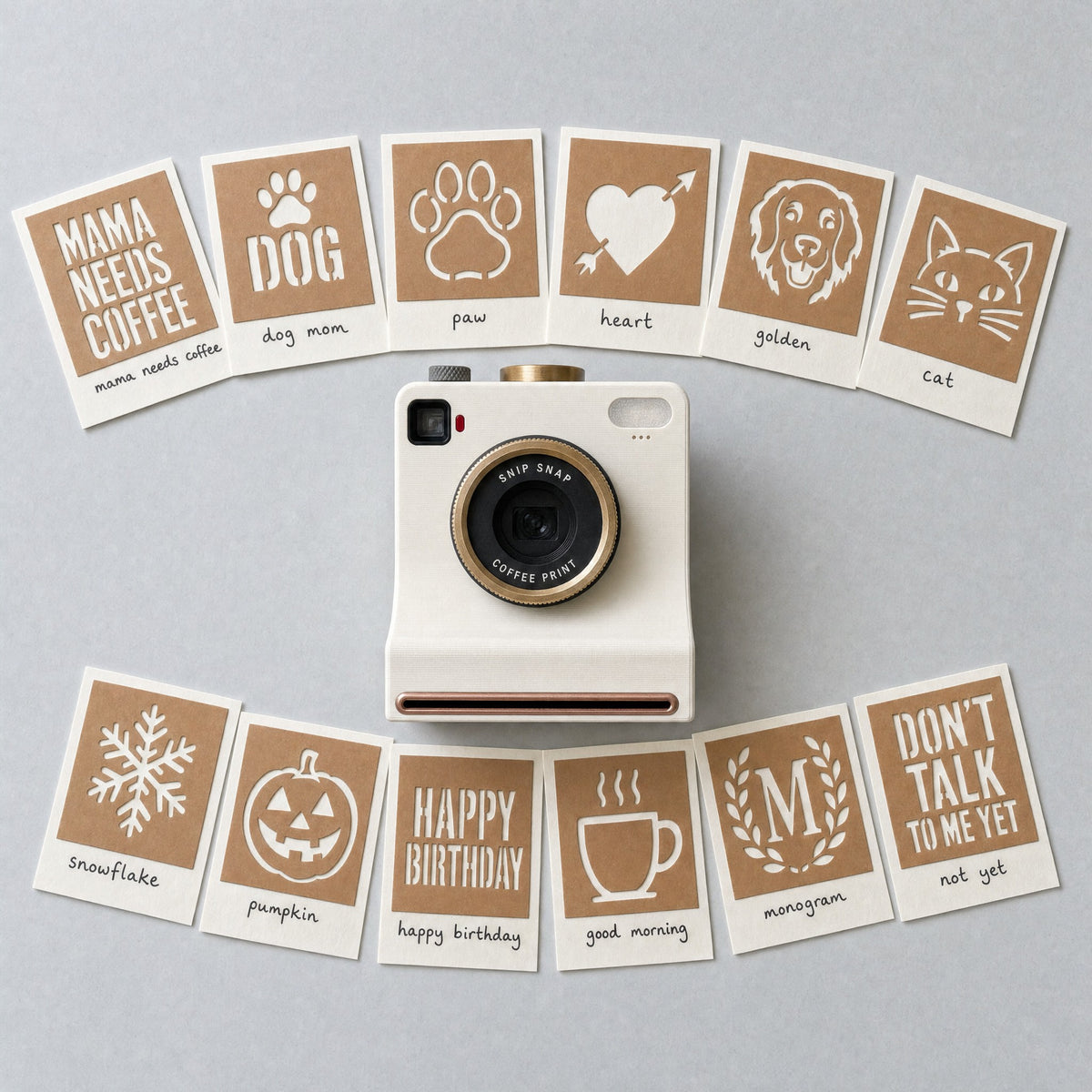 SipSnap Coffee Printer + 12 Stencil Set