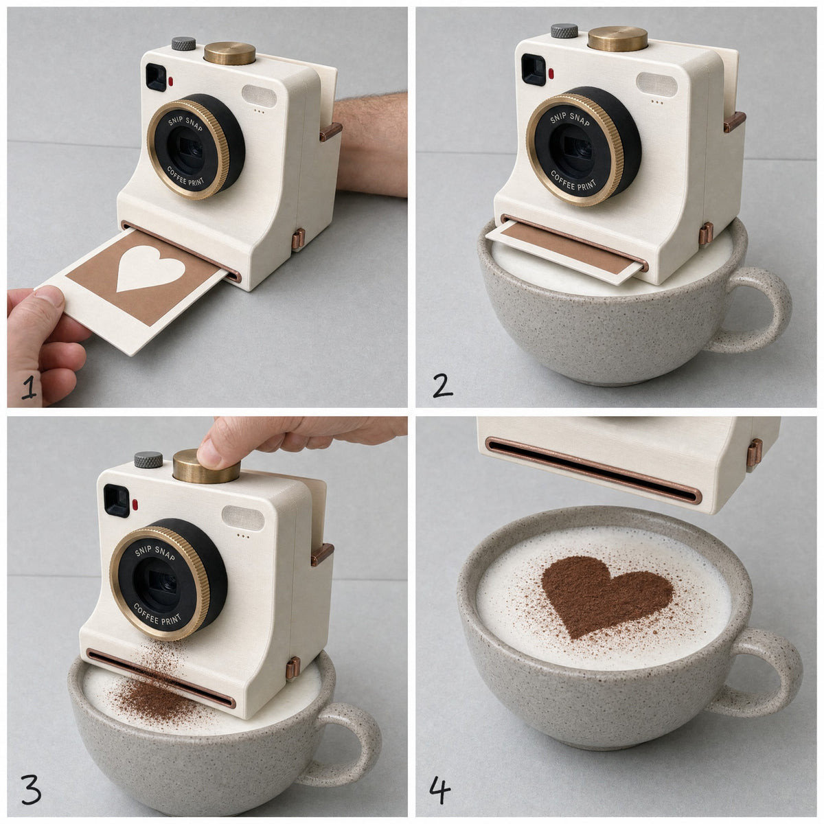 SipSnap Coffee Printer + 12 Stencil Set